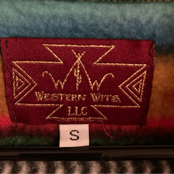 Western Wits Unisex Size S Fleece Aztec Pullover Jacket Southwestern  Boho USA - Picture 3 of 6